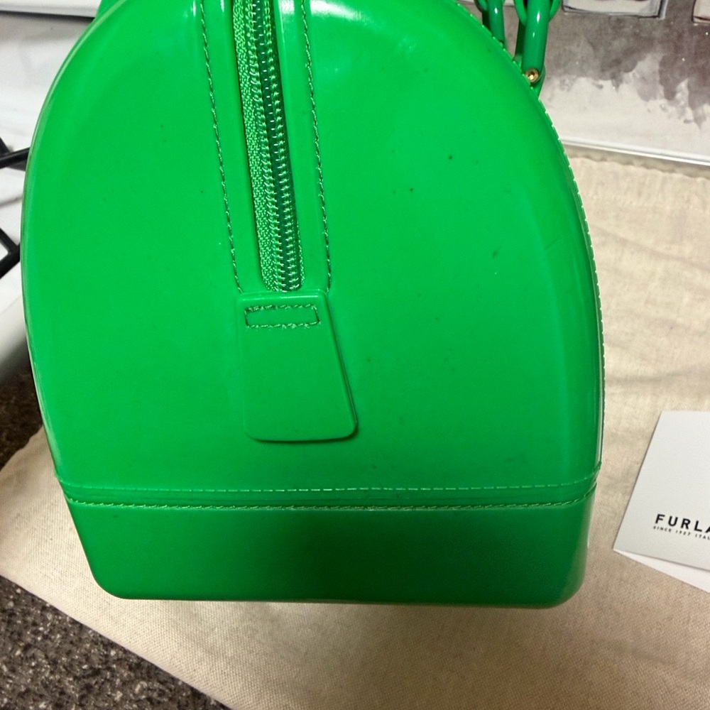 Furla Green Re-Candy Satchel Bag NWT - Picture 4 of 8